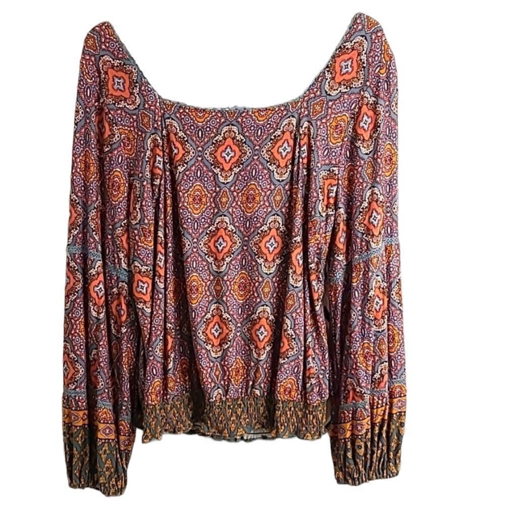 Democracy Multicolor Patterned Blouse - image 5
